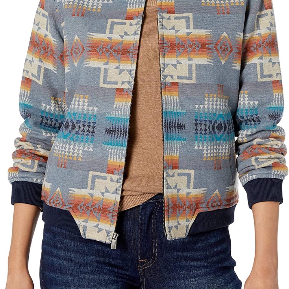 Pendleton Multicolor Patterned Bomber Jacket - image 7